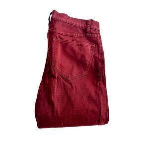 Madewell Skinny Skinny Burgundy Denim Jeans Colored Pants Size 24